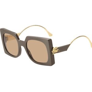 ETRO Sunglasses ETRO0026/S 079U70 Oversized Square Mud Color Frame New Authentic